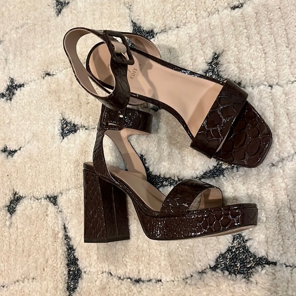 27 EDIT Naturalizer Jaselle Platform Heels - Crocodile - Picture 4 of 8